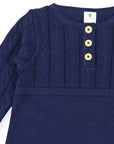 Cable Knit Dress Navy