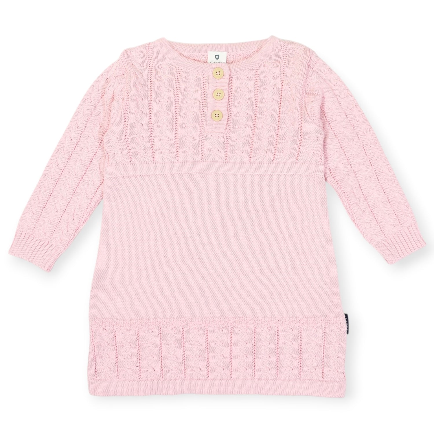 Cable Knit Dress Pink
