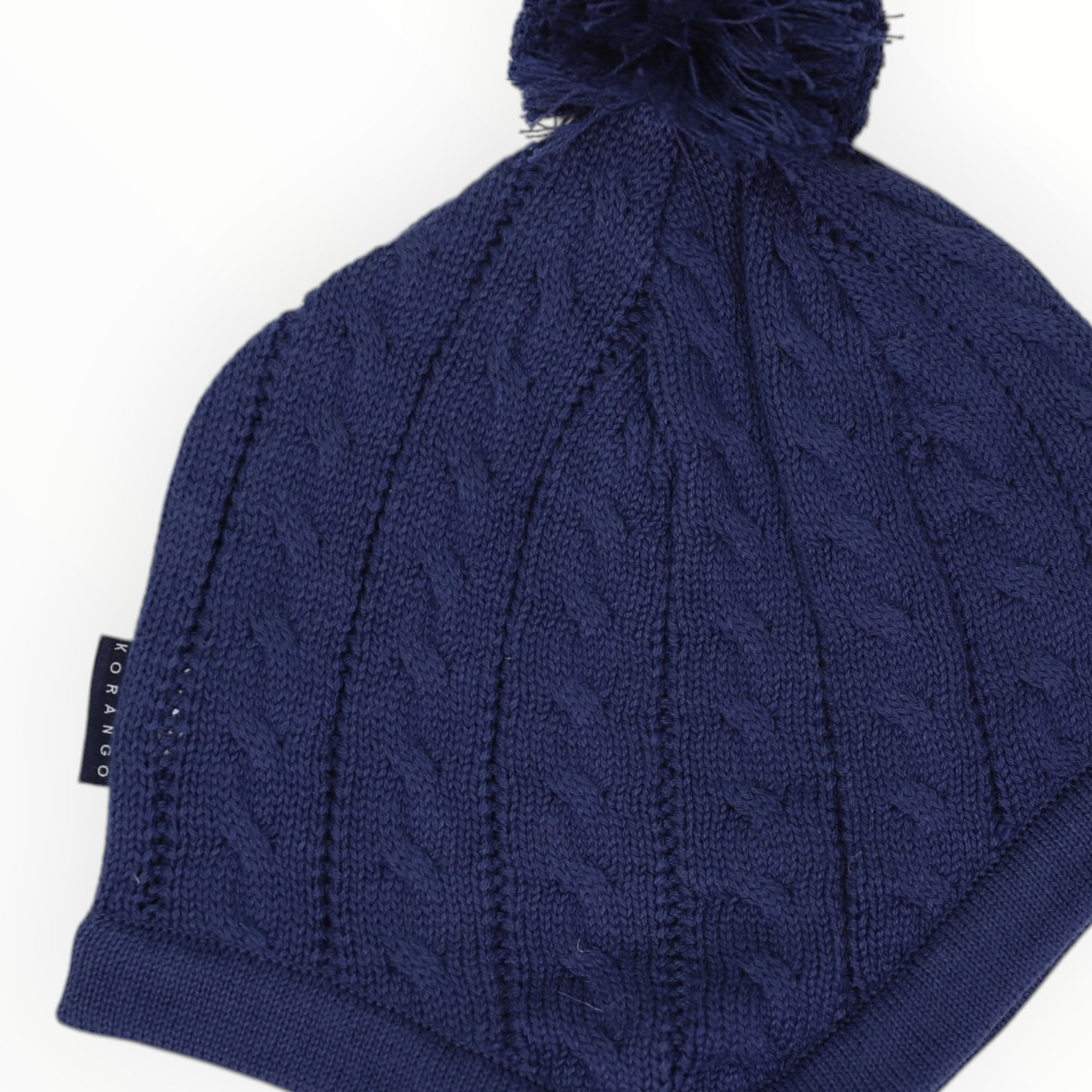 Cable Knit Beanie Navy