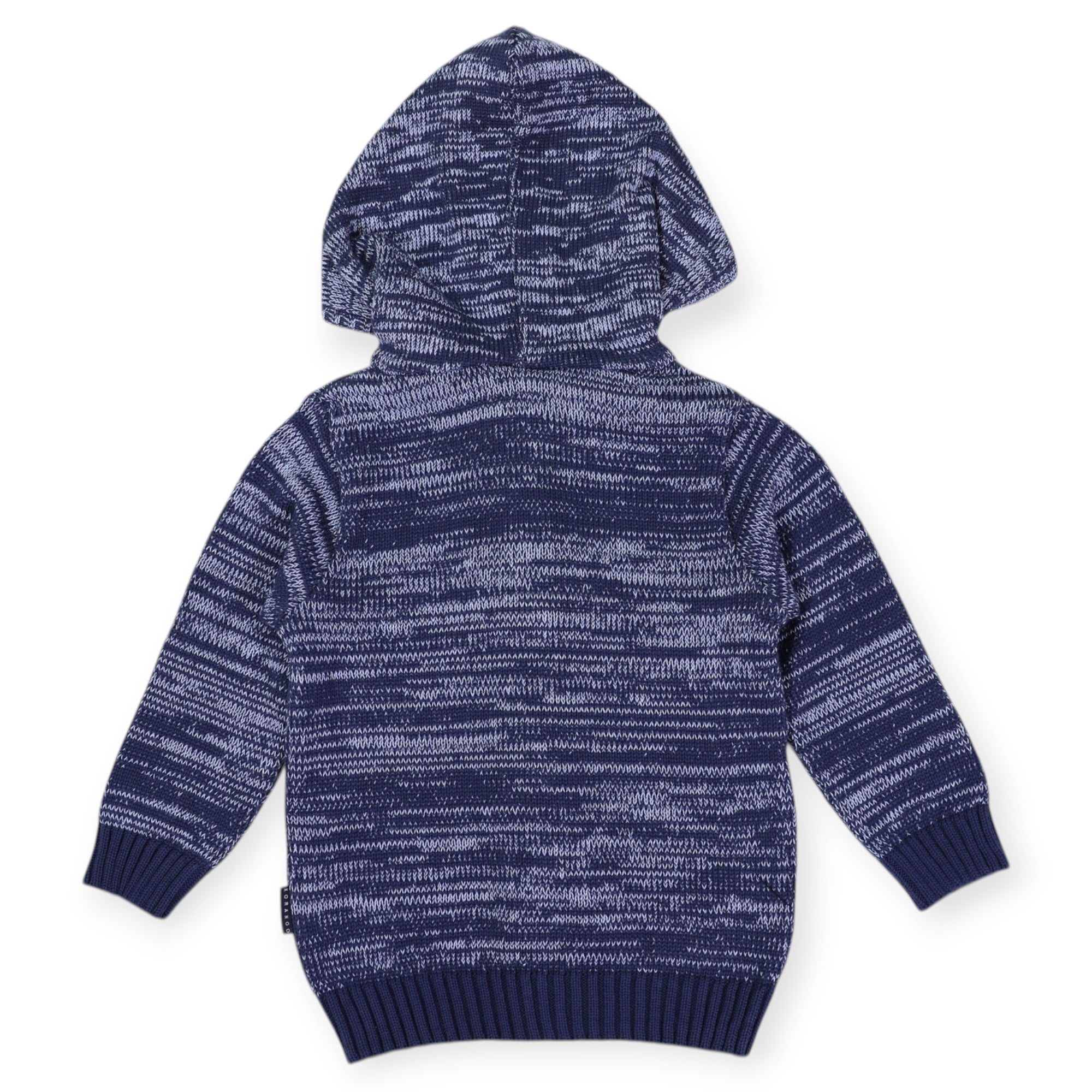 Fleck Knit Zip Jacket Blue