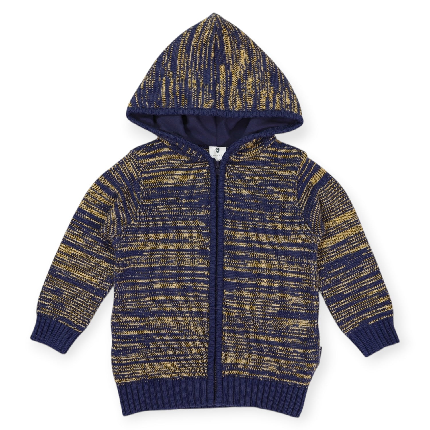 Fleck Knit Zip Jacket Charcoal