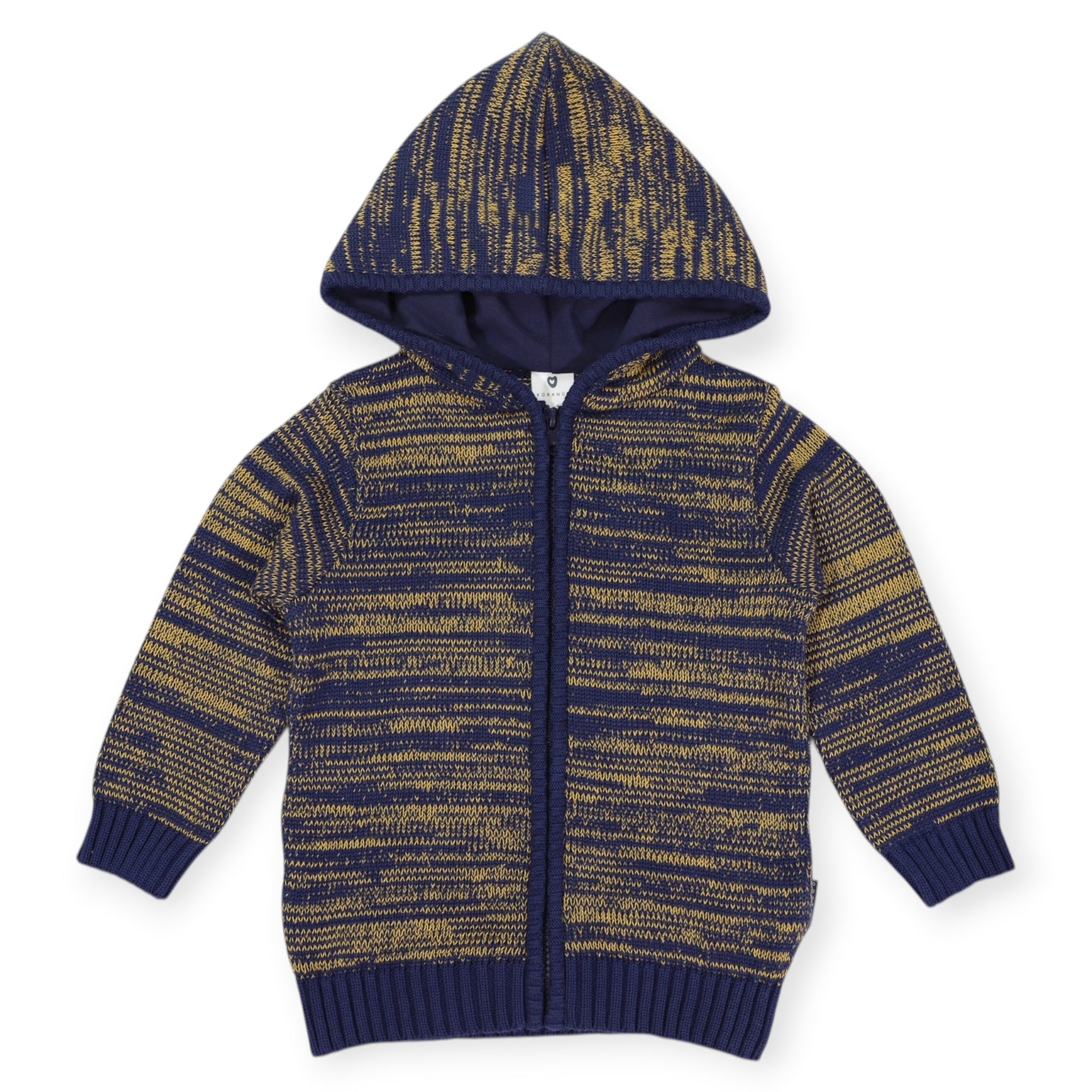 Fleck Knit Zip Jacket Charcoal
