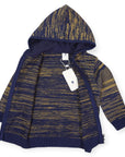 Fleck Knit Zip Jacket Charcoal