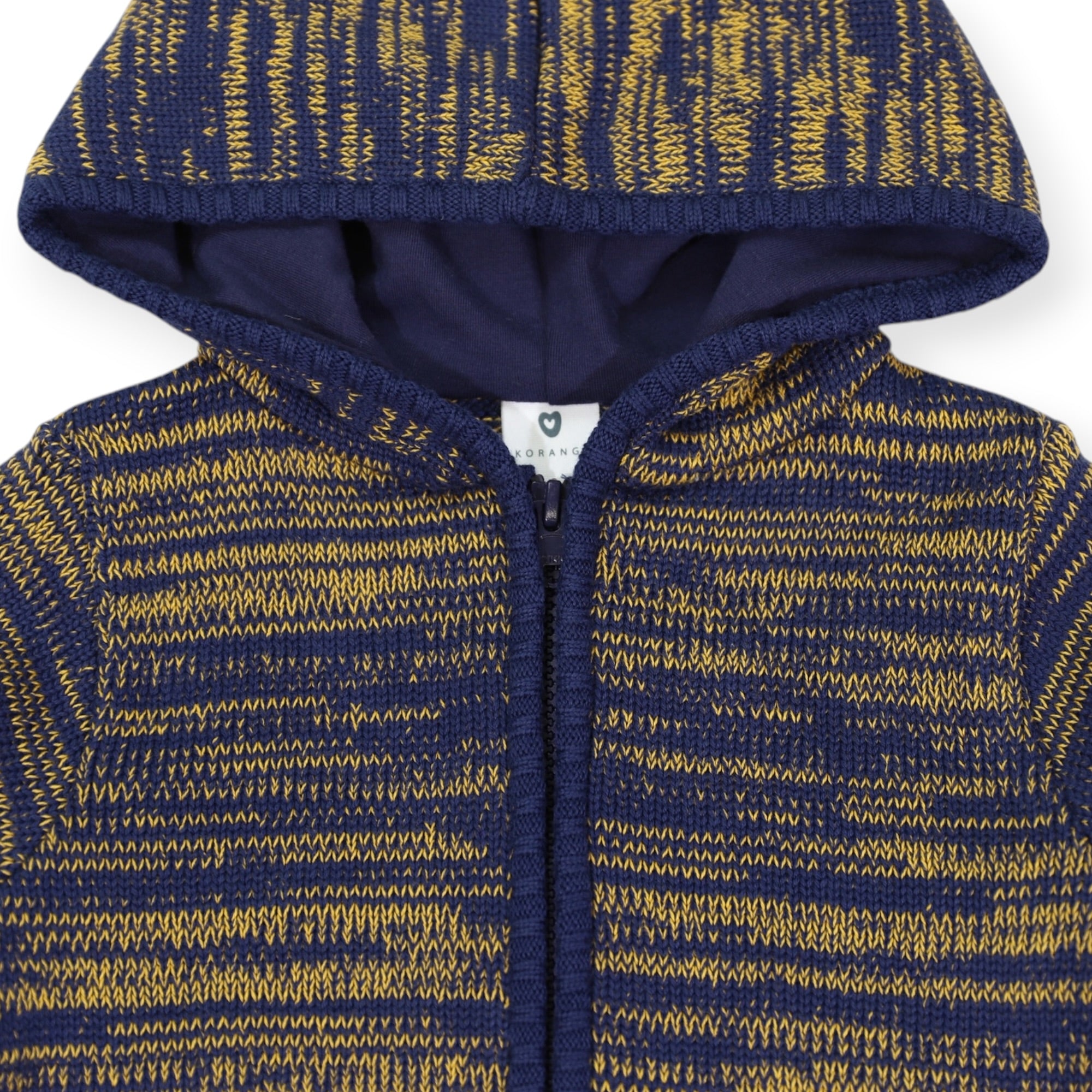Fleck Knit Zip Jacket Charcoal