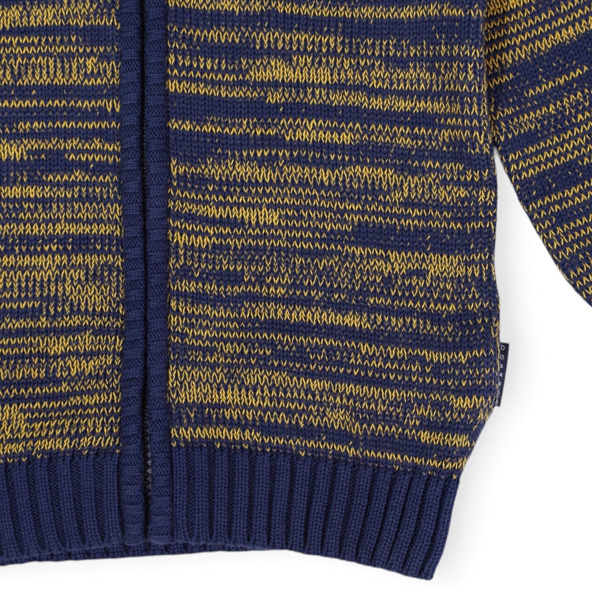 Fleck Knit Zip Jacket Charcoal