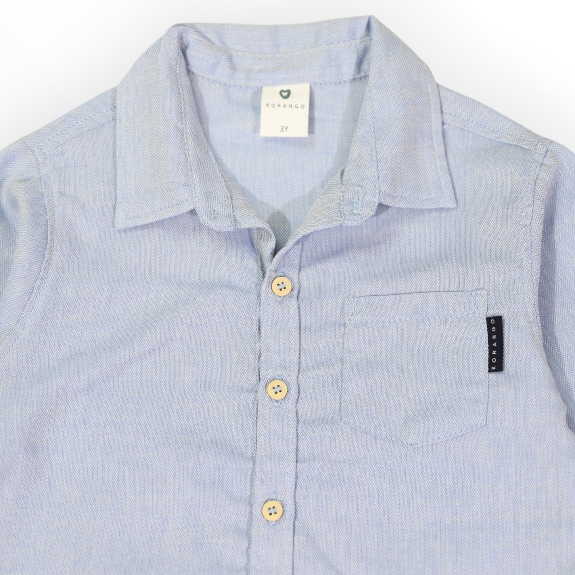 Soft Cotton textured Shirt Blue