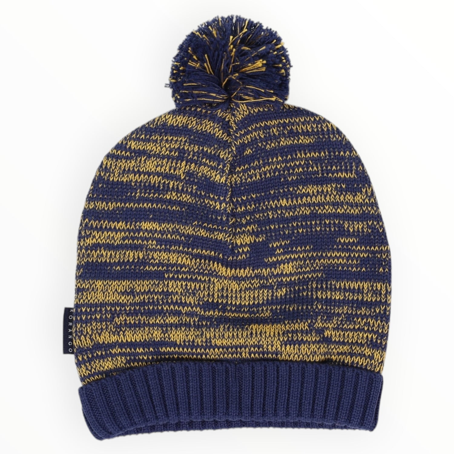 Fleck Knit Beanie Navy/Mustard