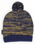 Fleck Knit Beanie Navy/Mustard