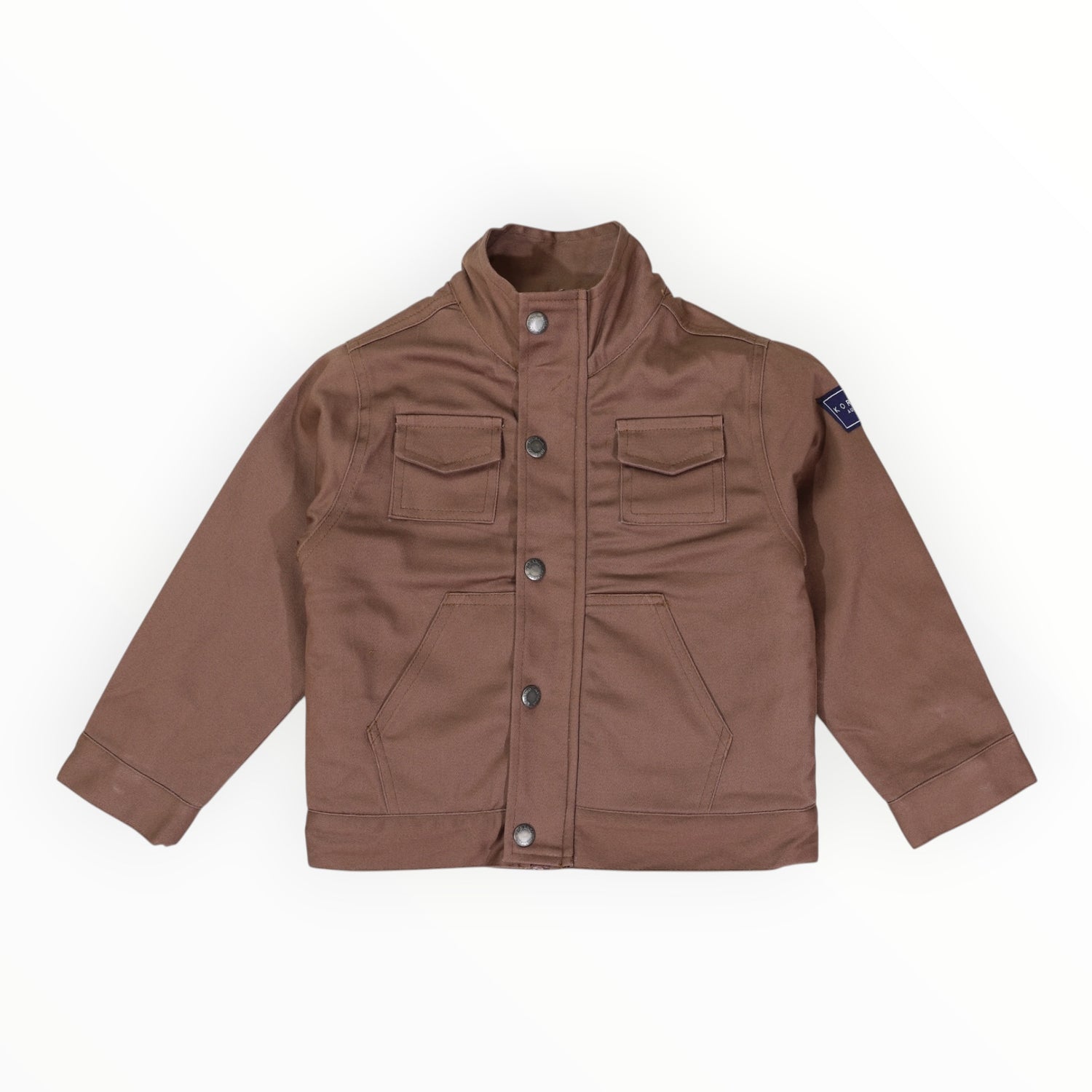 Plush Cotton Twill Jacket Brown