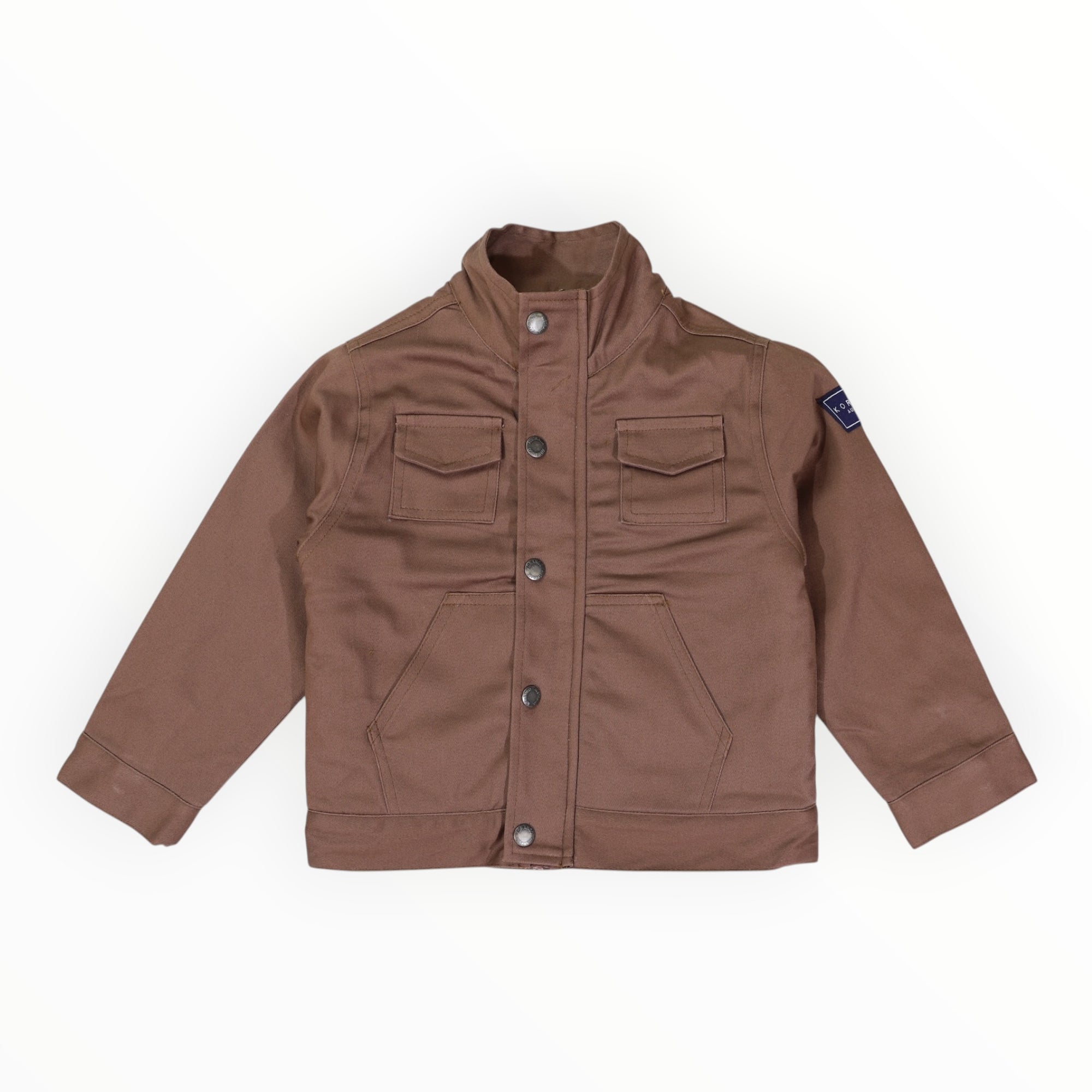 Plush Cotton Twill Jacket Brown