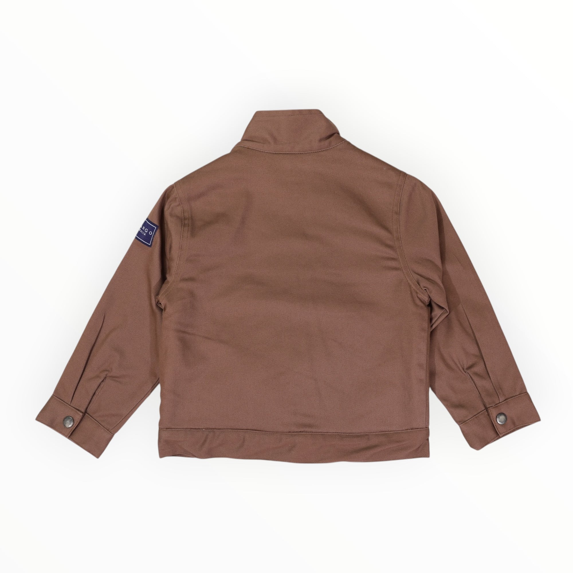 Plush Cotton Twill Jacket Brown