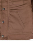 Plush Cotton Twill Jacket Brown