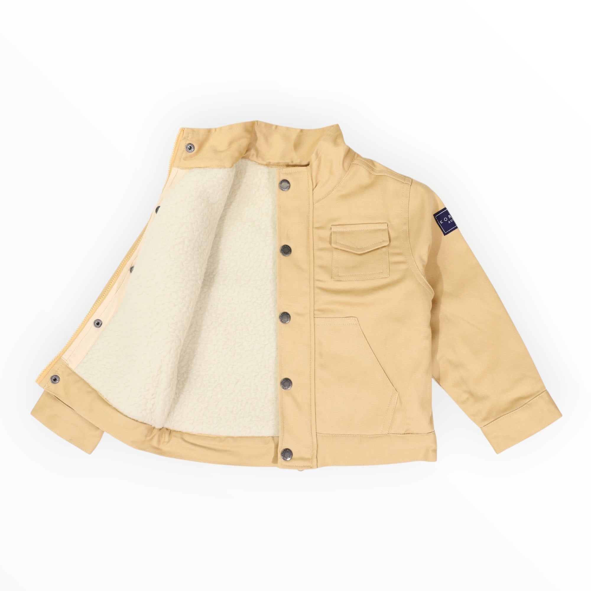 Plush Cotton Twill Jacket Sand