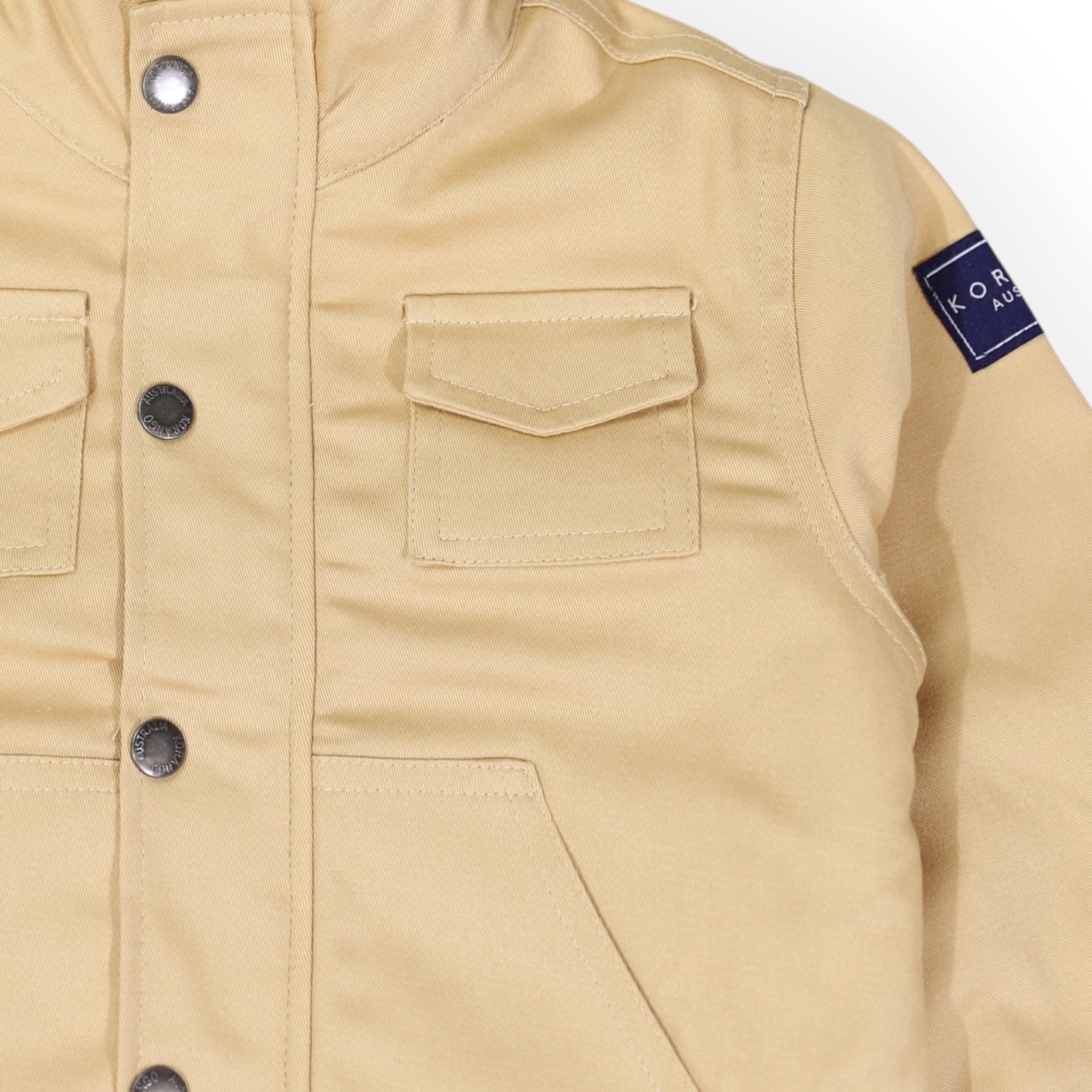 Plush Cotton Twill Jacket Sand