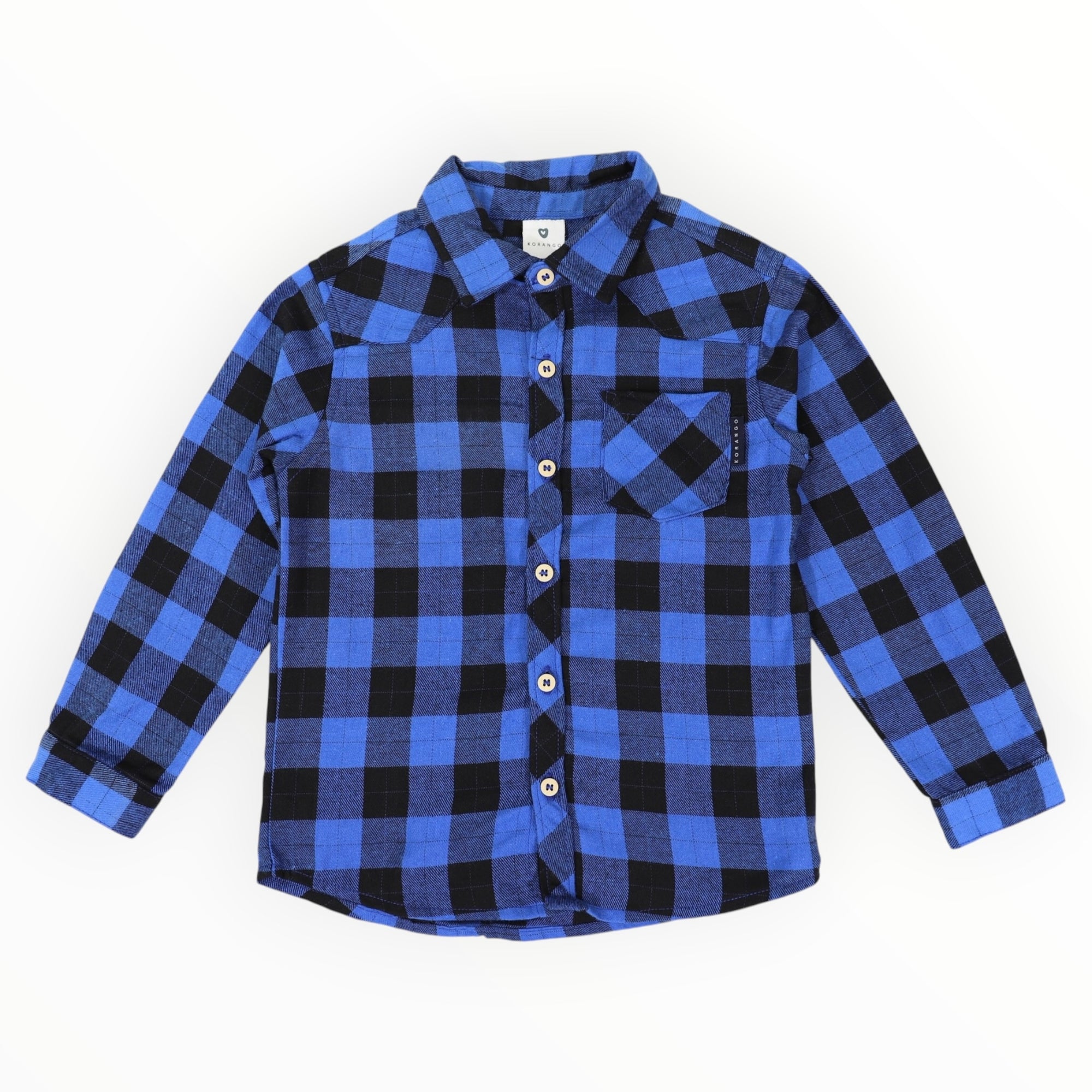 Cotton Flannelette Shirt Blue