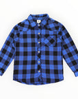 Cotton Flannelette Shirt Blue