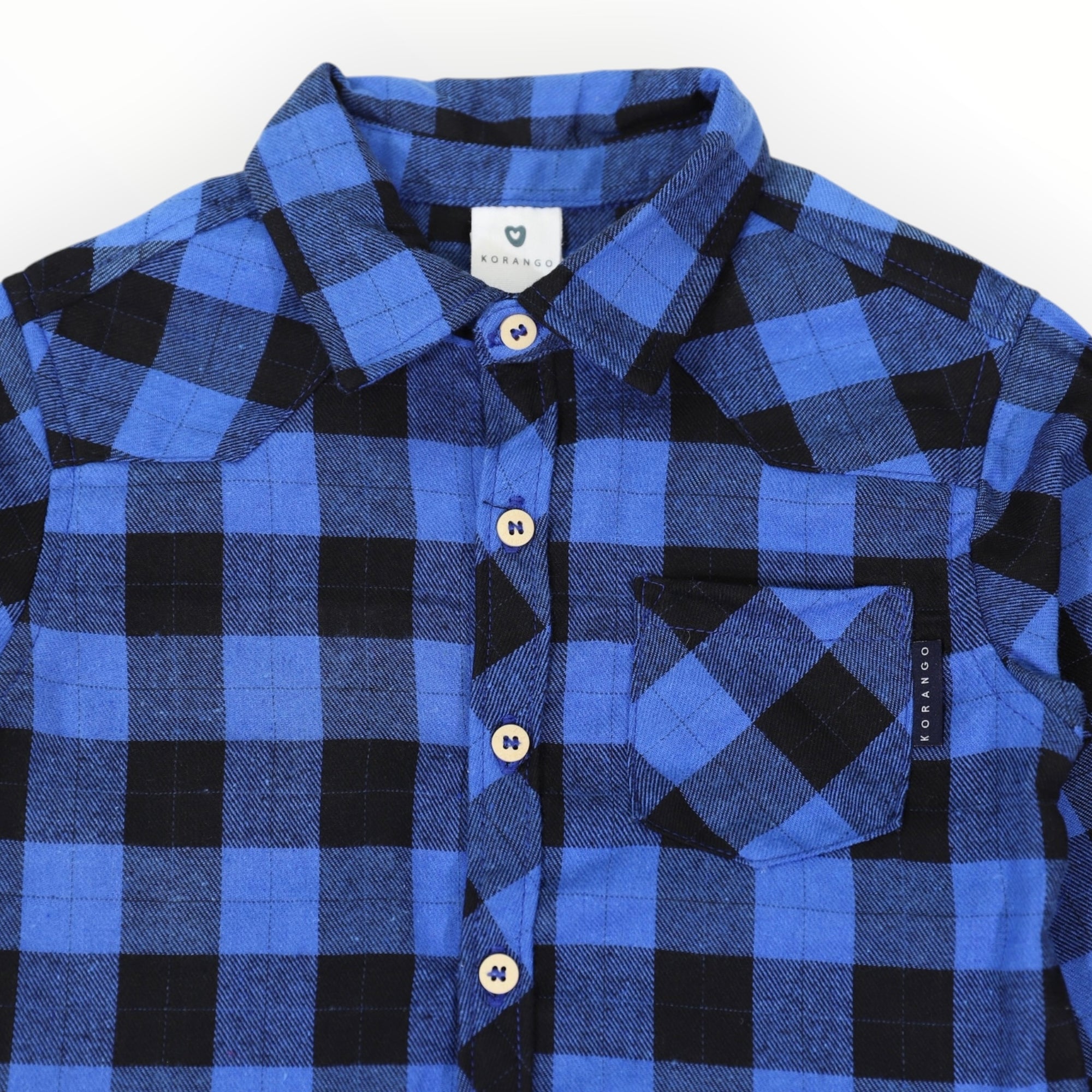 Cotton Flannelette Shirt Blue