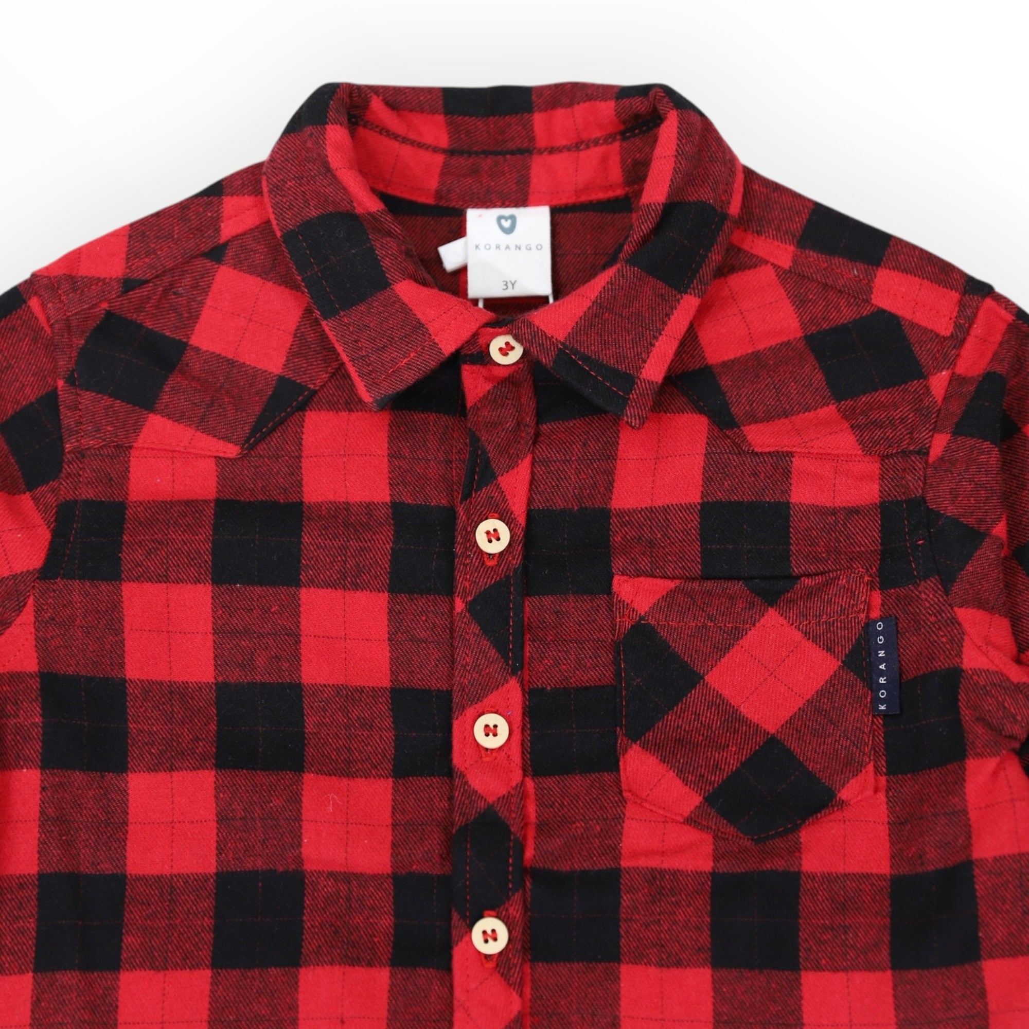 Cotton Flannelette Shirt Red