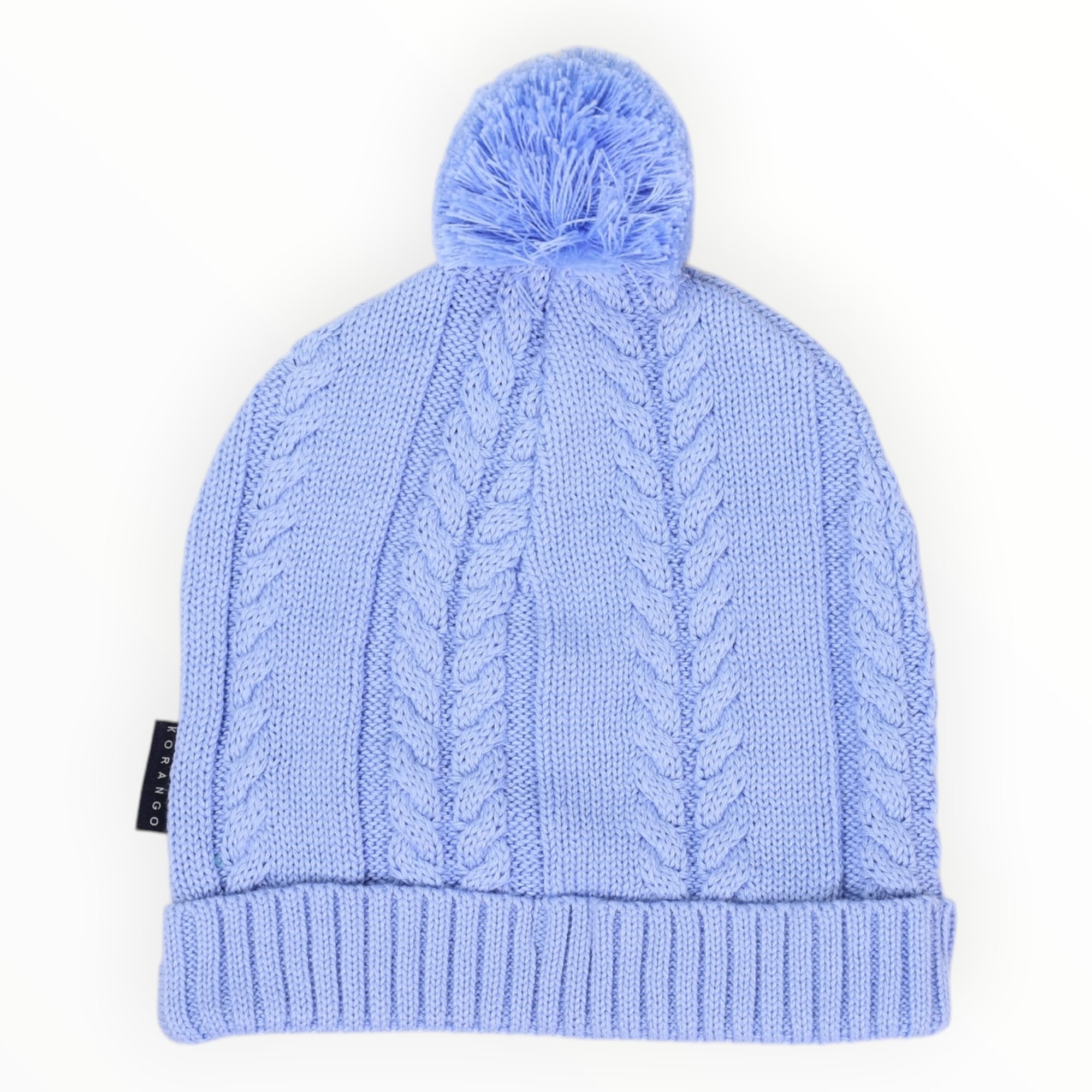 Soft Cable Knit Beanie Blue