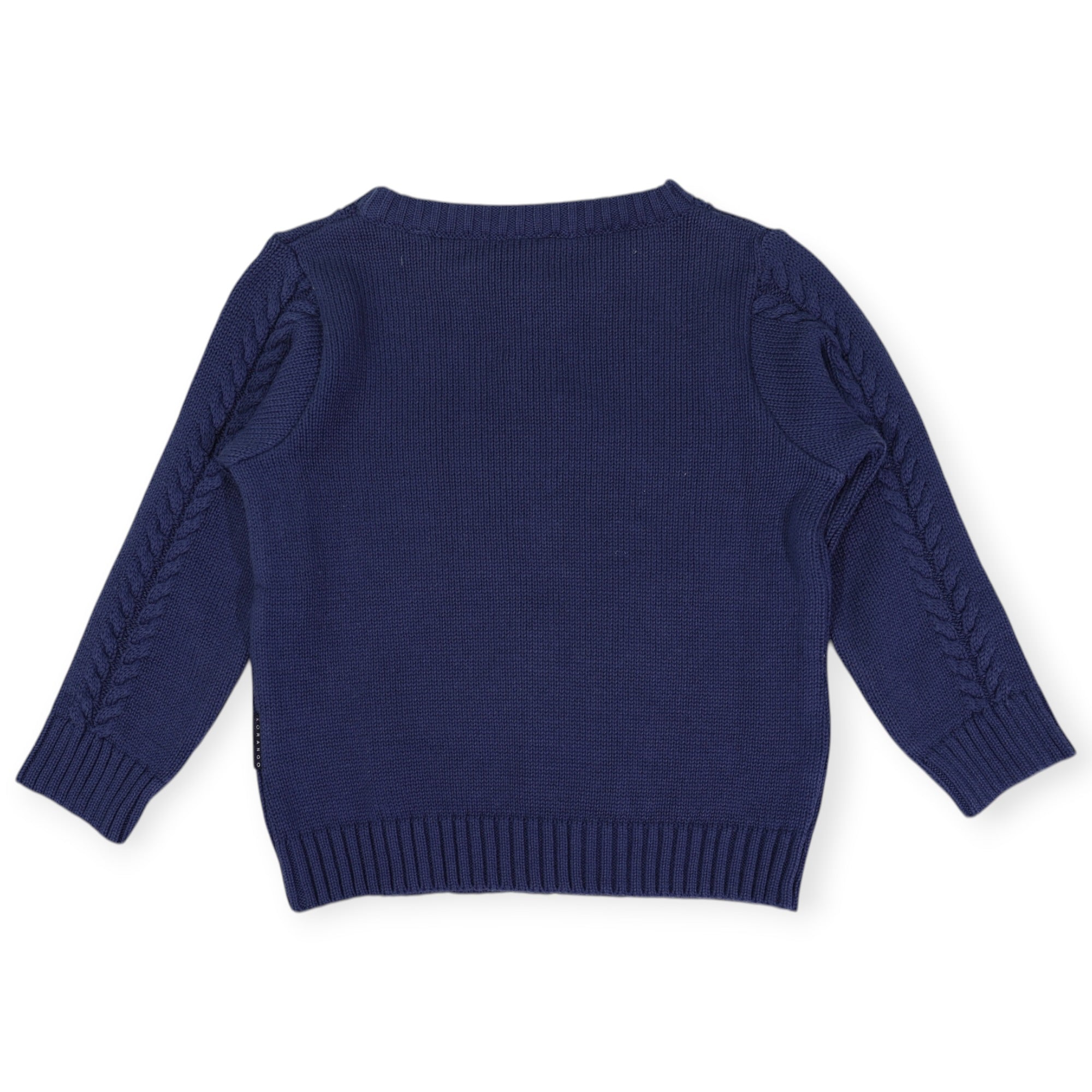 Soft Cable Knit Sweater Navy