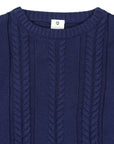 Soft Cable Knit Sweater Navy