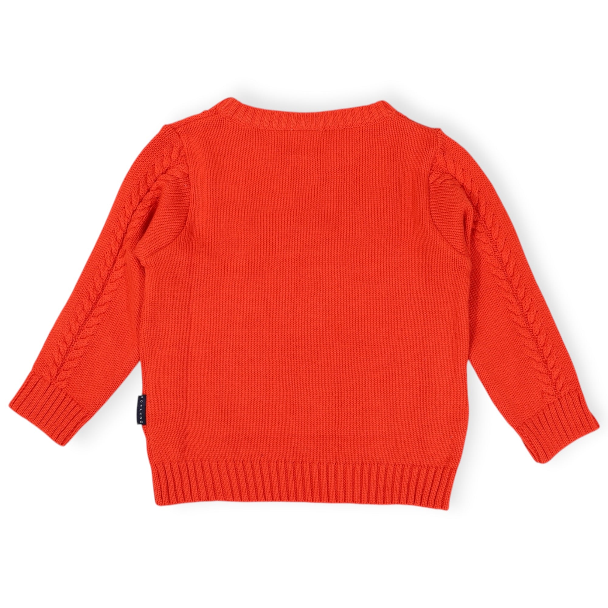 Soft Cable Knit Sweater Red