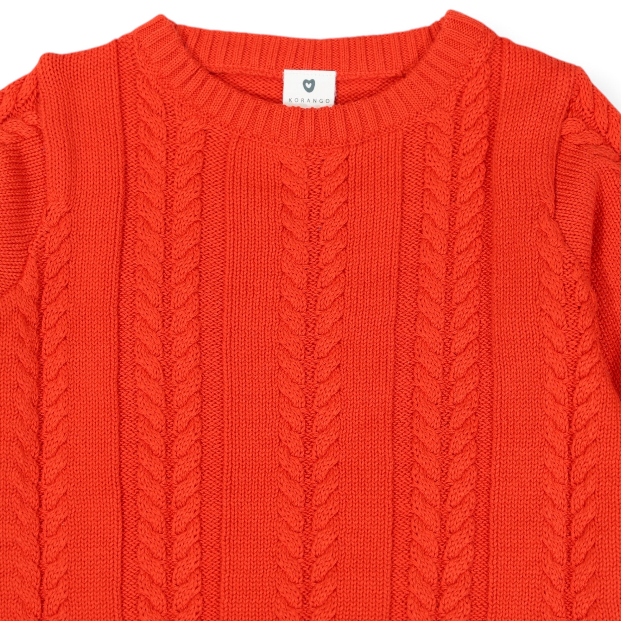 Soft Cable Knit Sweater Red