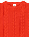 Soft Cable Knit Sweater Red