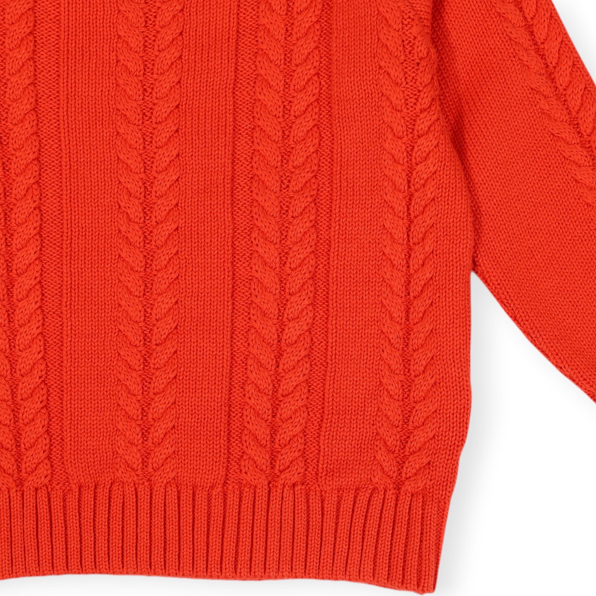 Soft Cable Knit Sweater Red