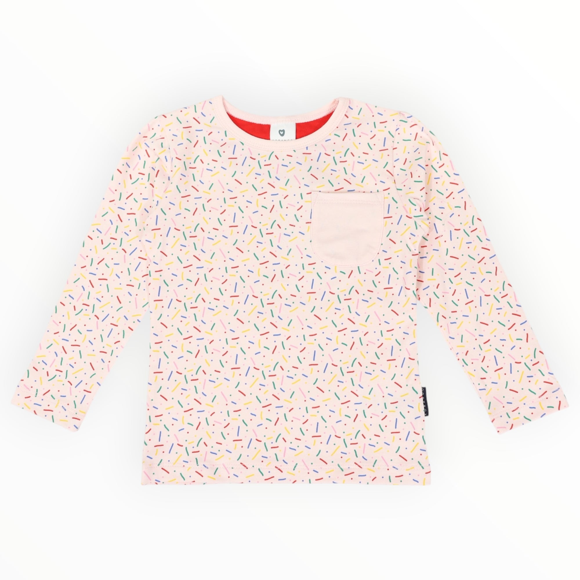 Sprinkles Tee with Pocket Pink