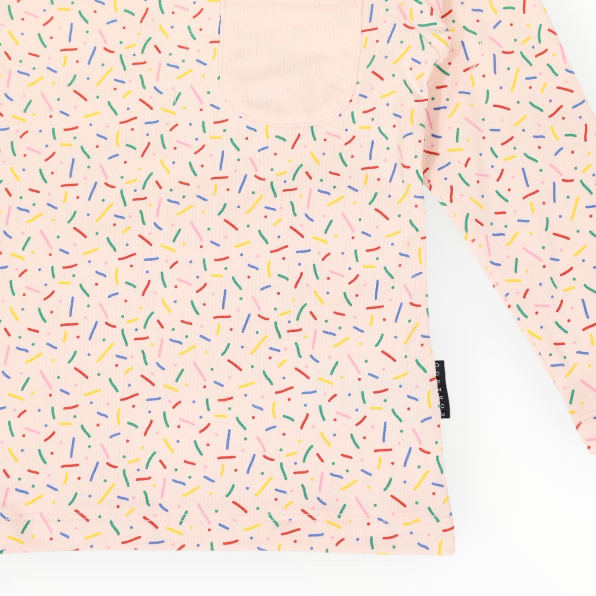 Sprinkles Tee with Pocket Pink