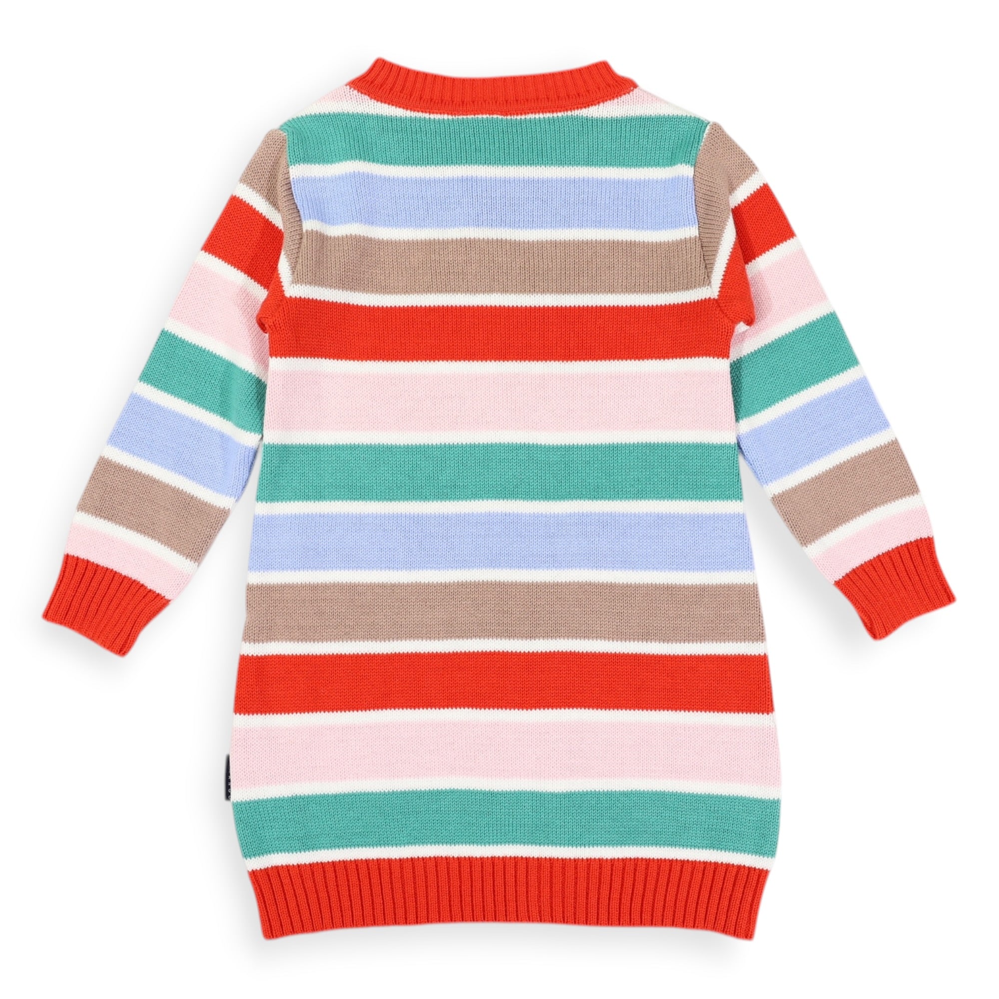 Soft Knit Striped Dress Brown Stripe