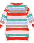 Soft Knit Striped Dress Brown Stripe