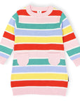 Soft Knit Striped Dress Yellow Stripe