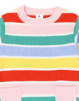 Soft Knit Striped Dress Yellow Stripe