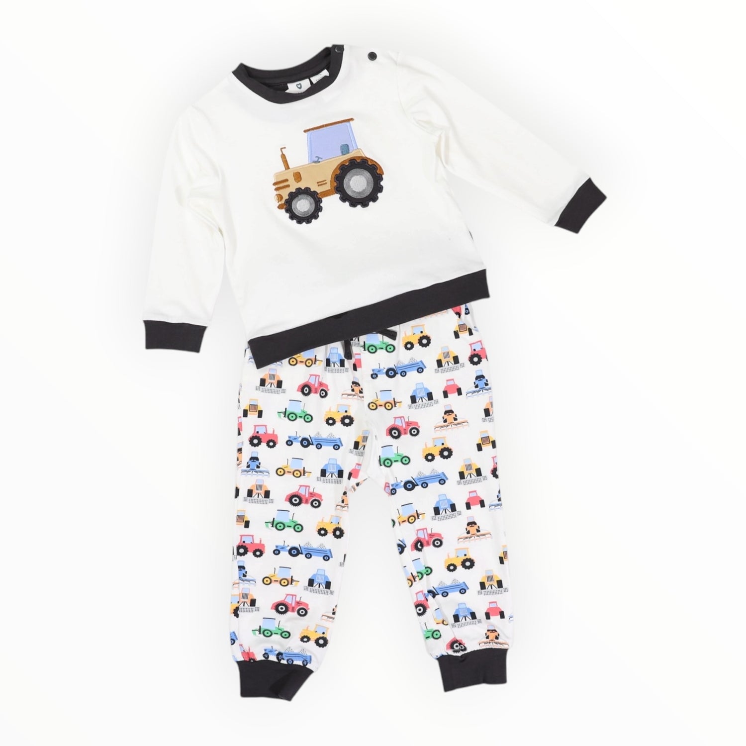 Tractor Cotton PJs Beige