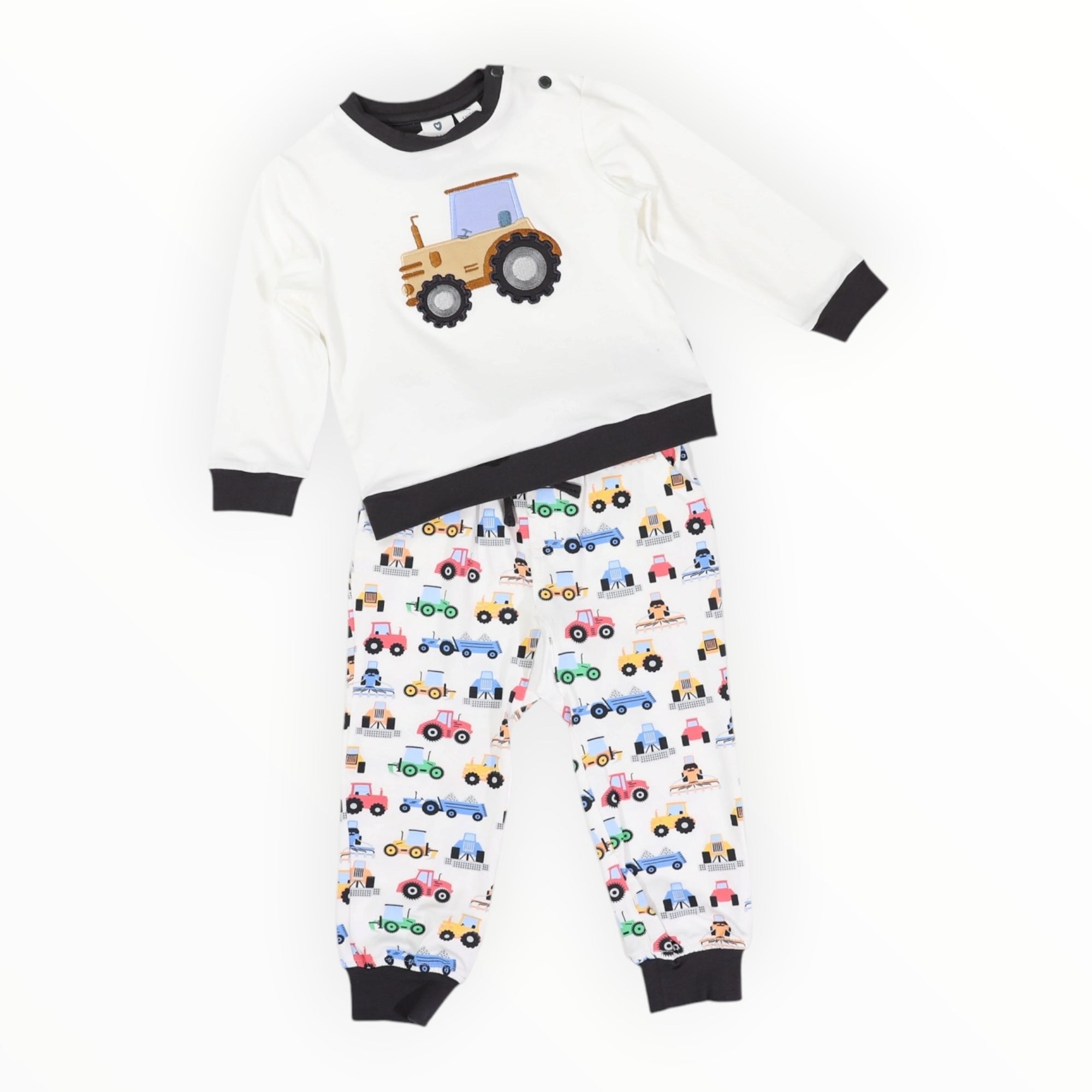 Tractor Cotton PJs Beige