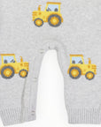 Tractor Knit Romper Grey Marle
