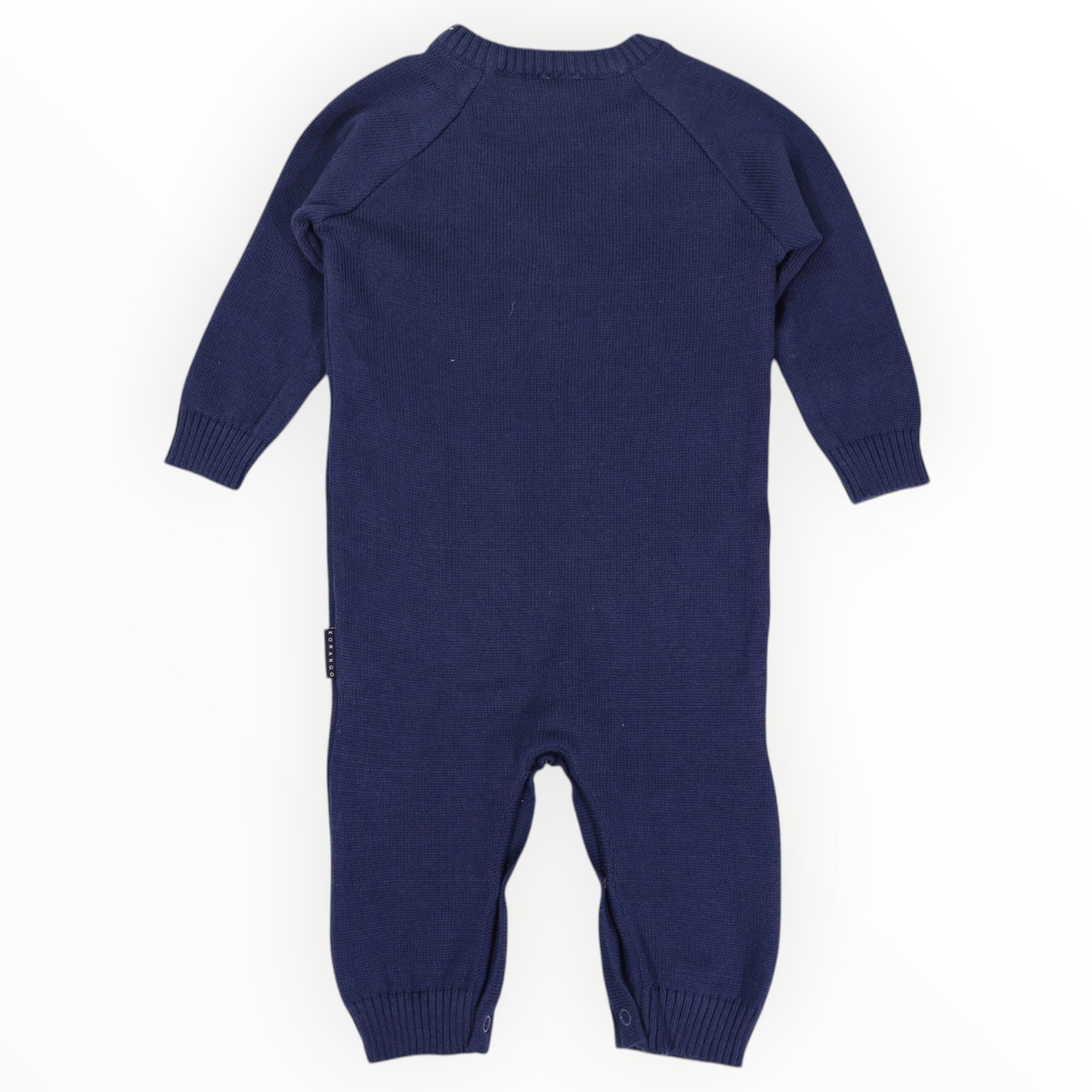 Tractor Knit Romper Navy