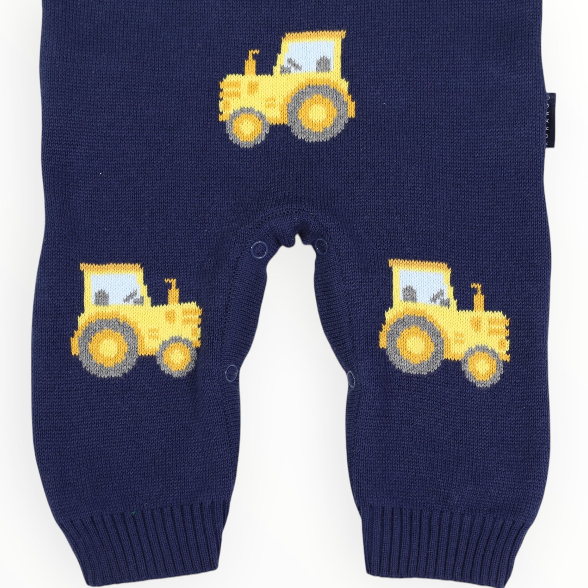 Tractor Knit Romper Navy