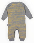 Bear Fleck Knit Romper Charcoal