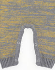Bear Fleck Knit Romper Charcoal