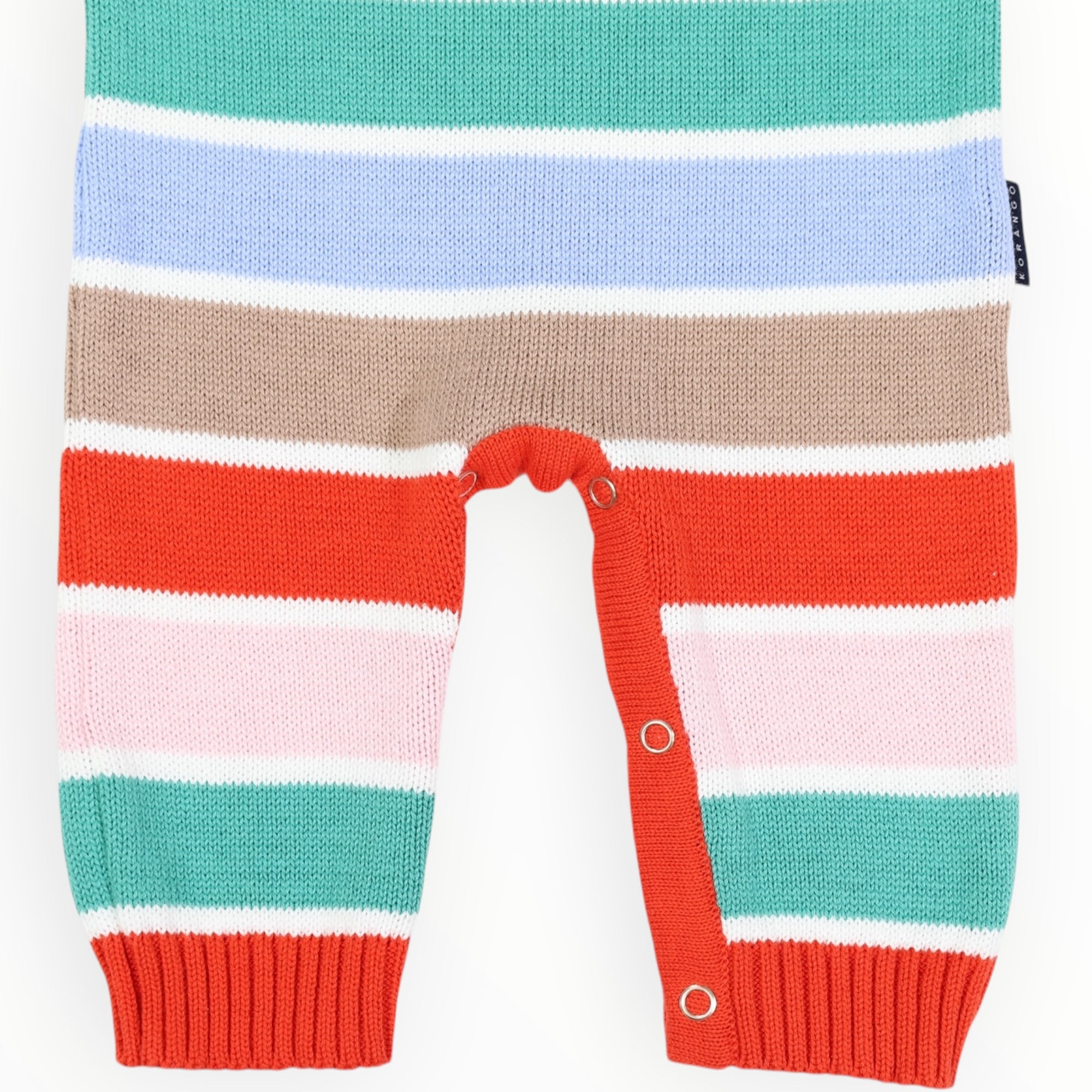 Striped Knit Romper Brown Stripe