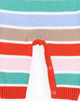 Striped Knit Romper Brown Stripe