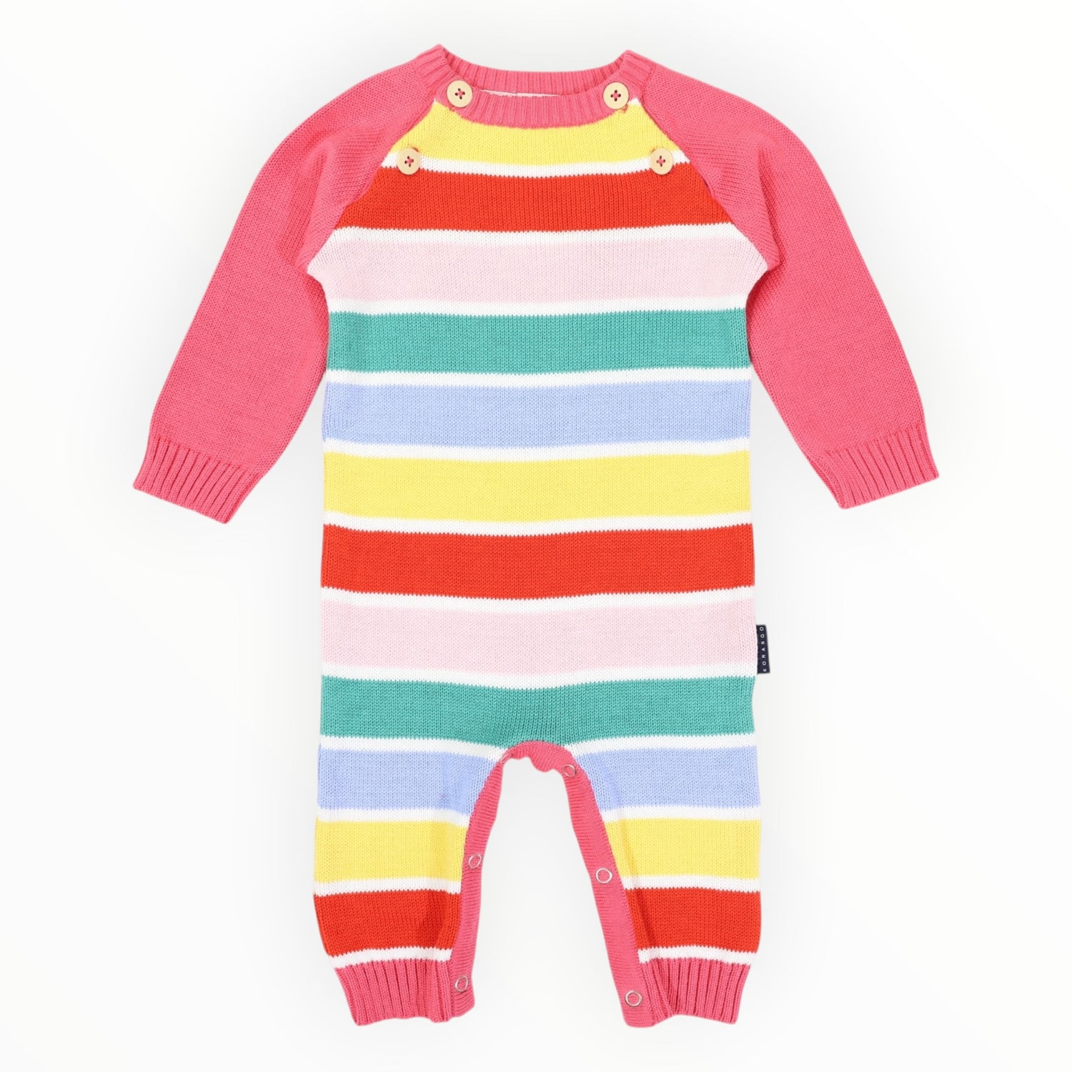 Striped Knit Romper Yellow Stripe