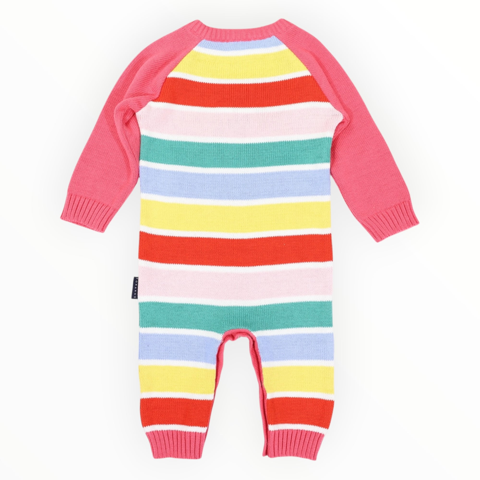 Striped Knit Romper Yellow Stripe