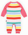 Striped Knit Romper Yellow Stripe