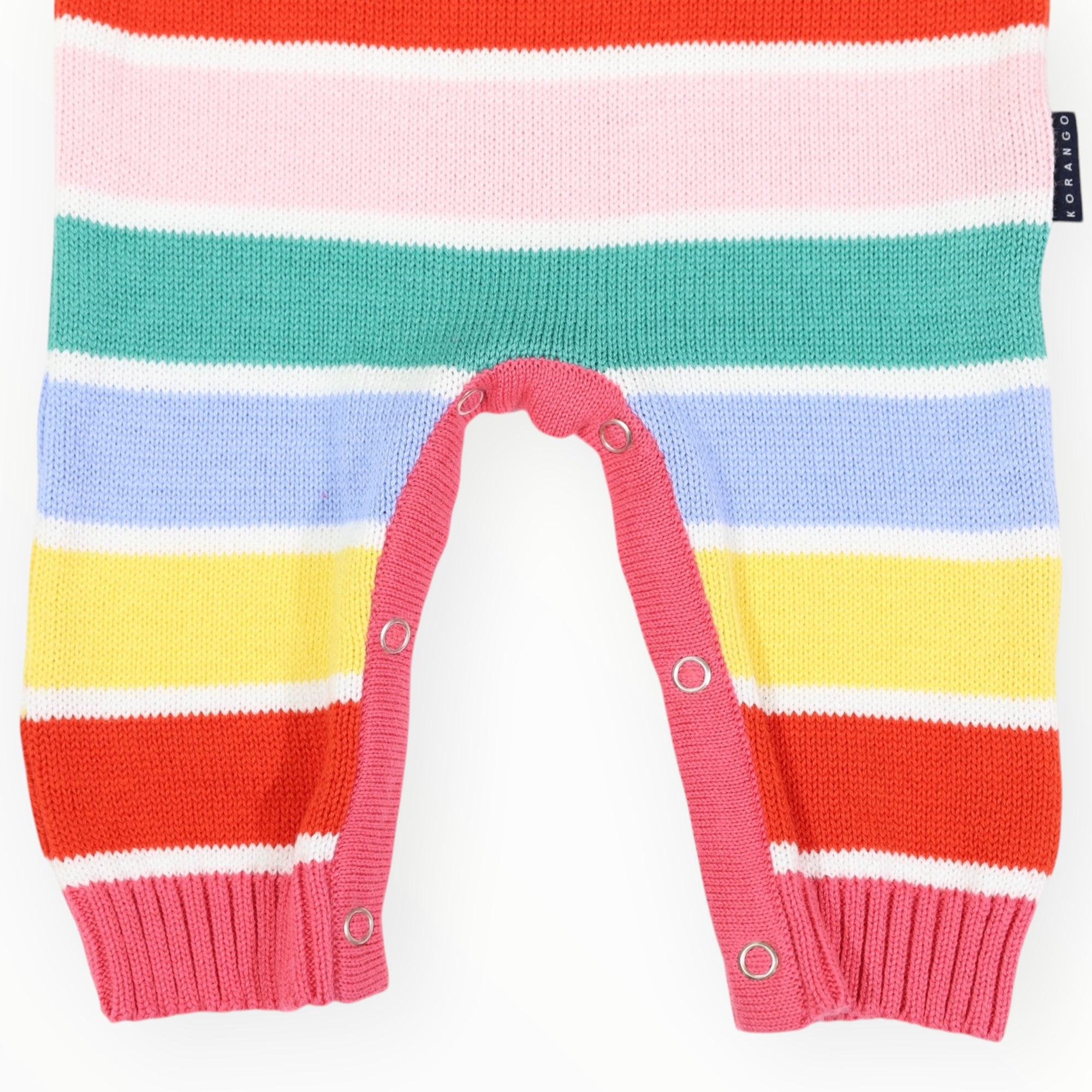 Striped Knit Romper Yellow Stripe
