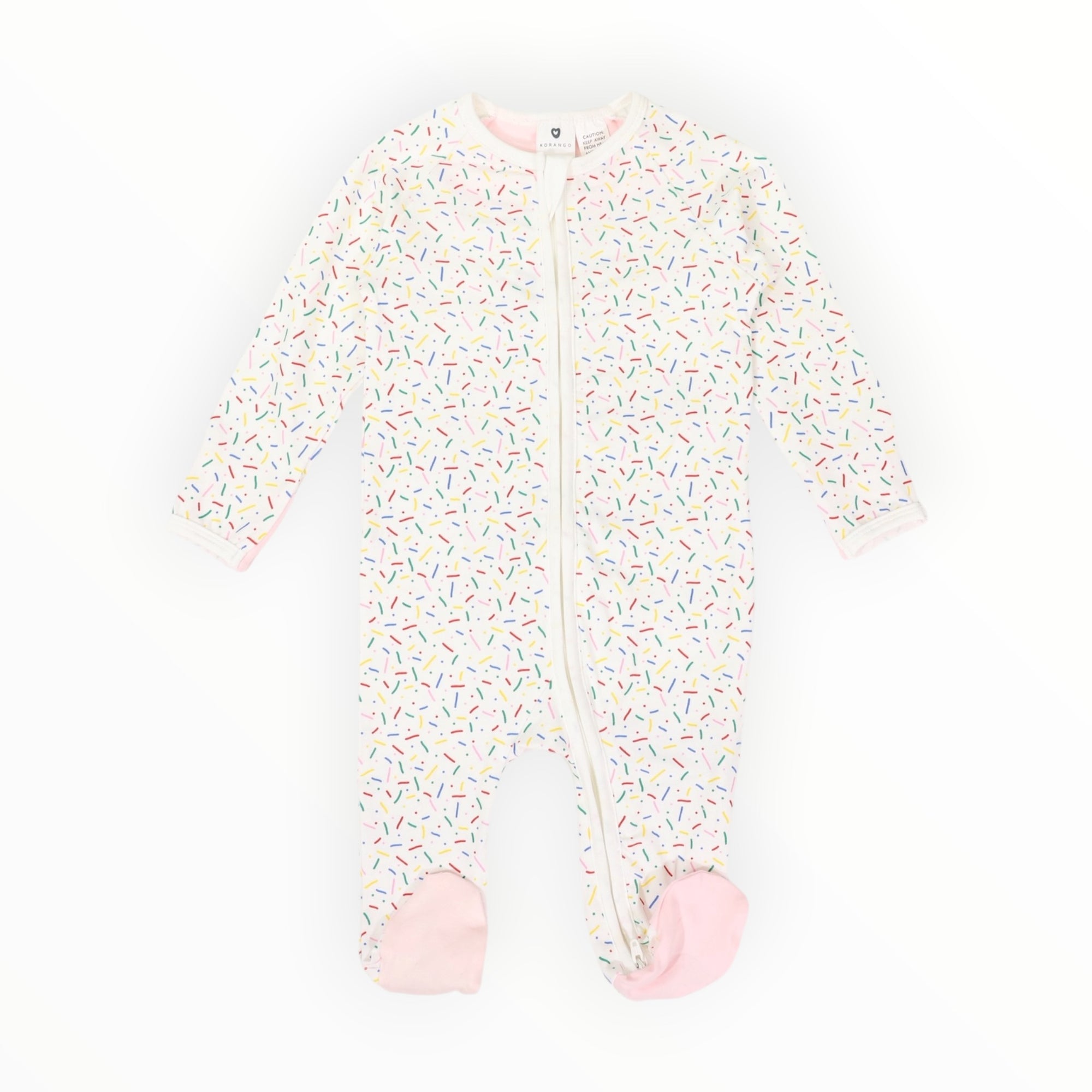 Sprinkles Zip Cotton Romper Beige