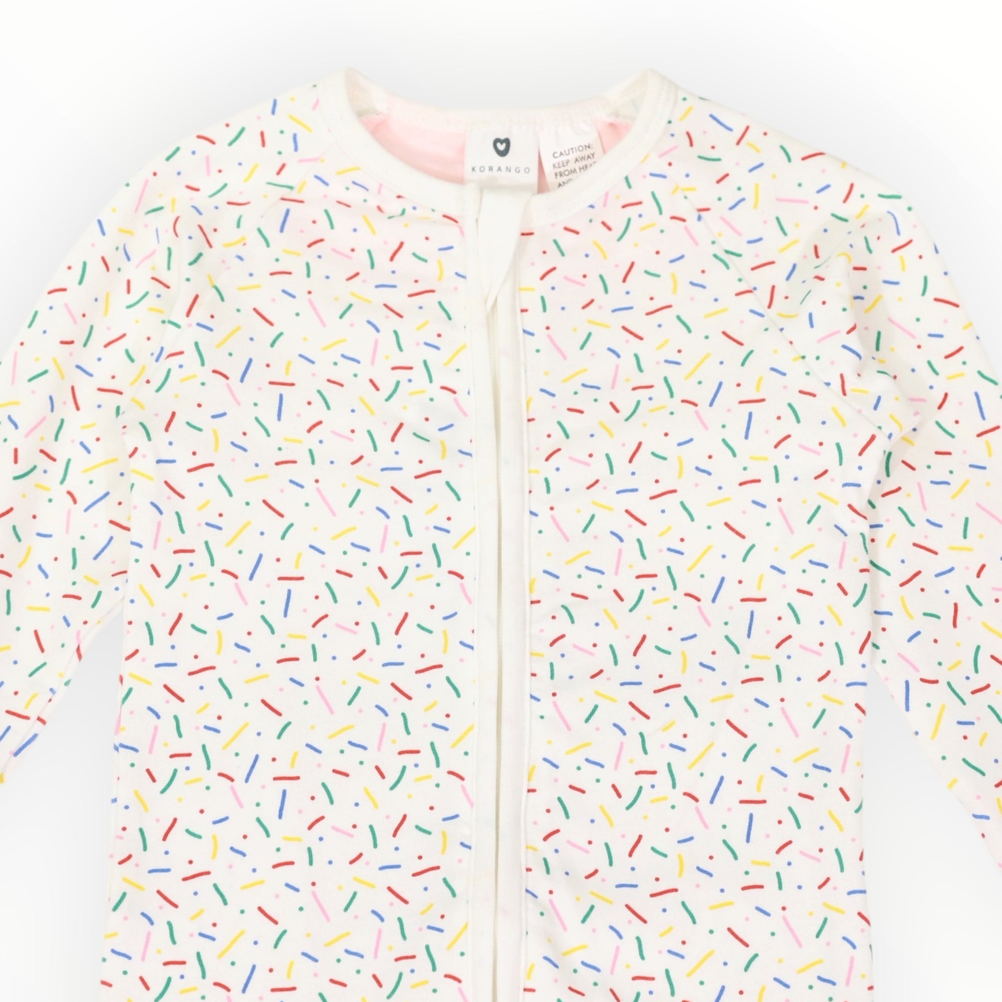 Sprinkles Zip Cotton Romper Beige